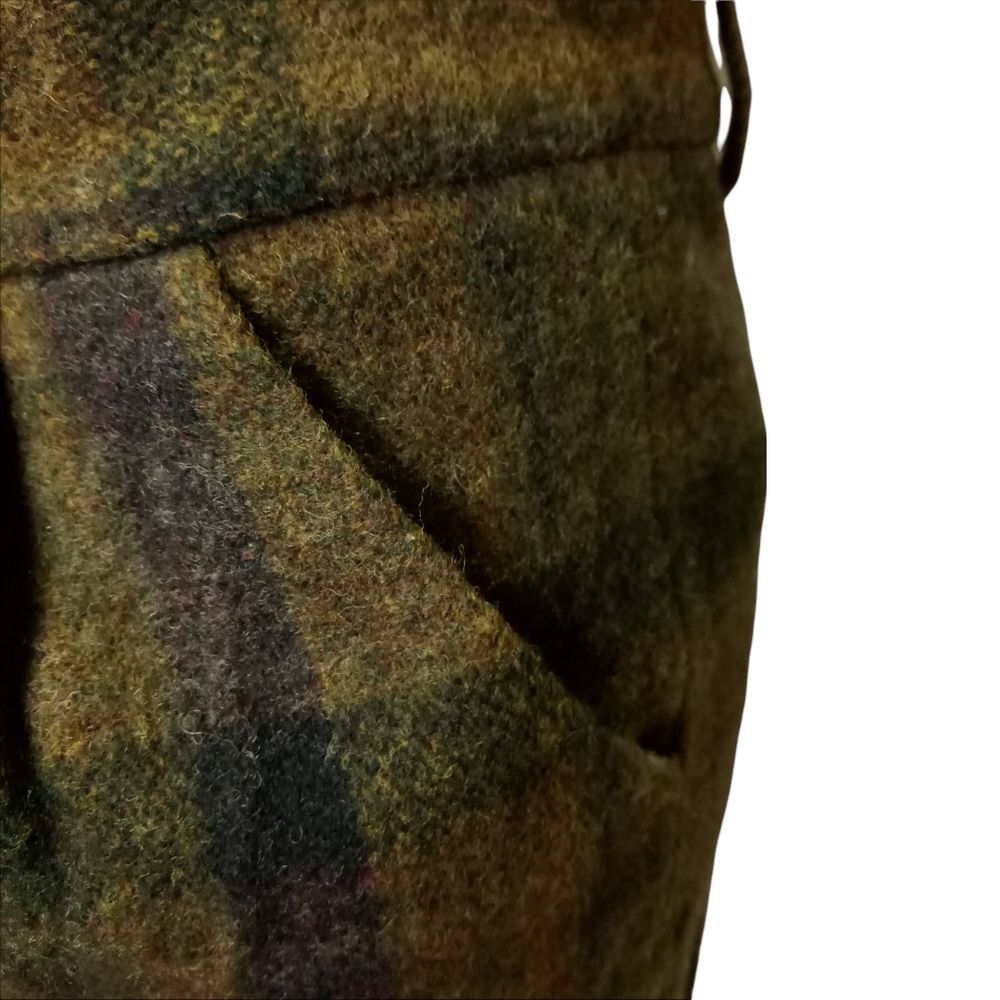 A.P.C. Wool Green Plaid Shorts M - image 7
